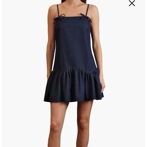 Avec Les Filles Navy Blue Mini Dress